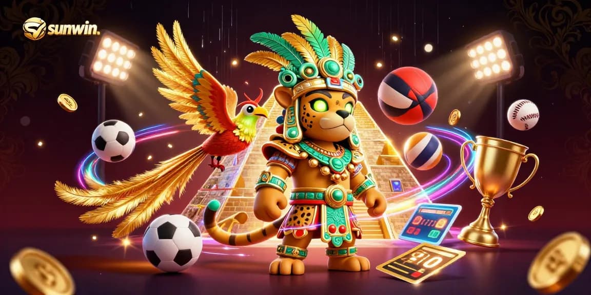 Experience the excitement at sunwin. with vibrant sports and casino elements in a stunning 3D scene.