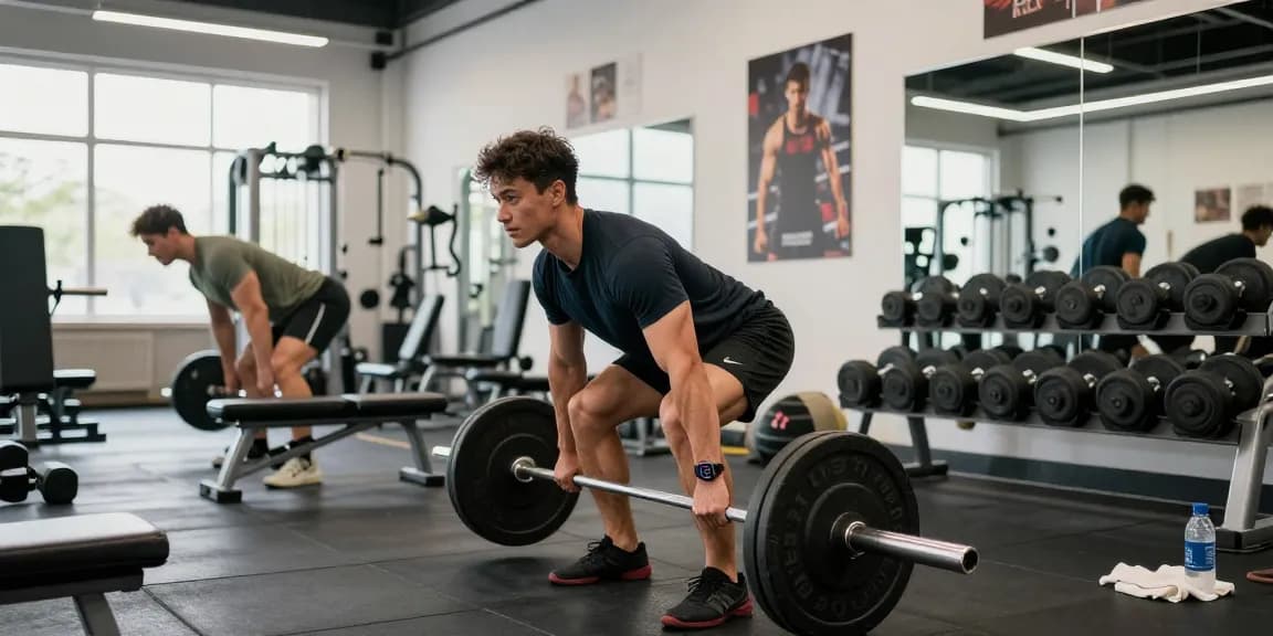 Prime Pharma Steroide verbessern die Bodybuilding-Leistung in einem dynamischen Fitnessstudio-Setting.