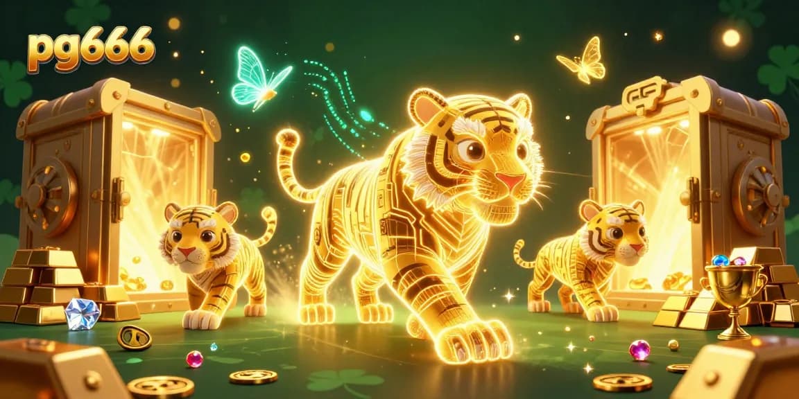 Engage with pg666 in a vibrant digital casino filled with light and treasure.
