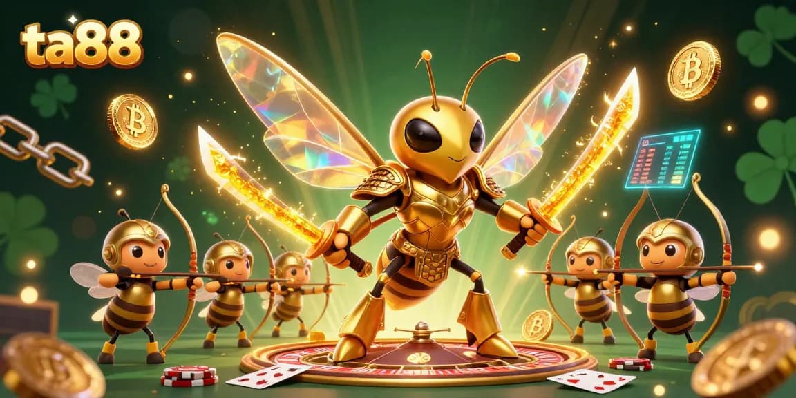 Engage with ta88 for a thrilling casino adventure featuring a samurai hornet and bee archers.