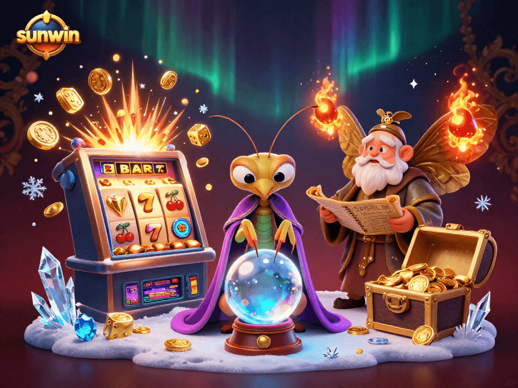 Spin to win with sunwin's unique casino features in an enchanting casino scene.