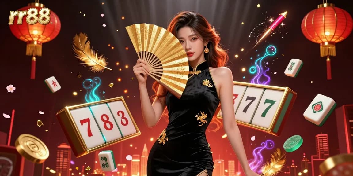 Engage with rr88's vibrant illustration of gambling excitement featuring stunning visuals and dynamic game elements.