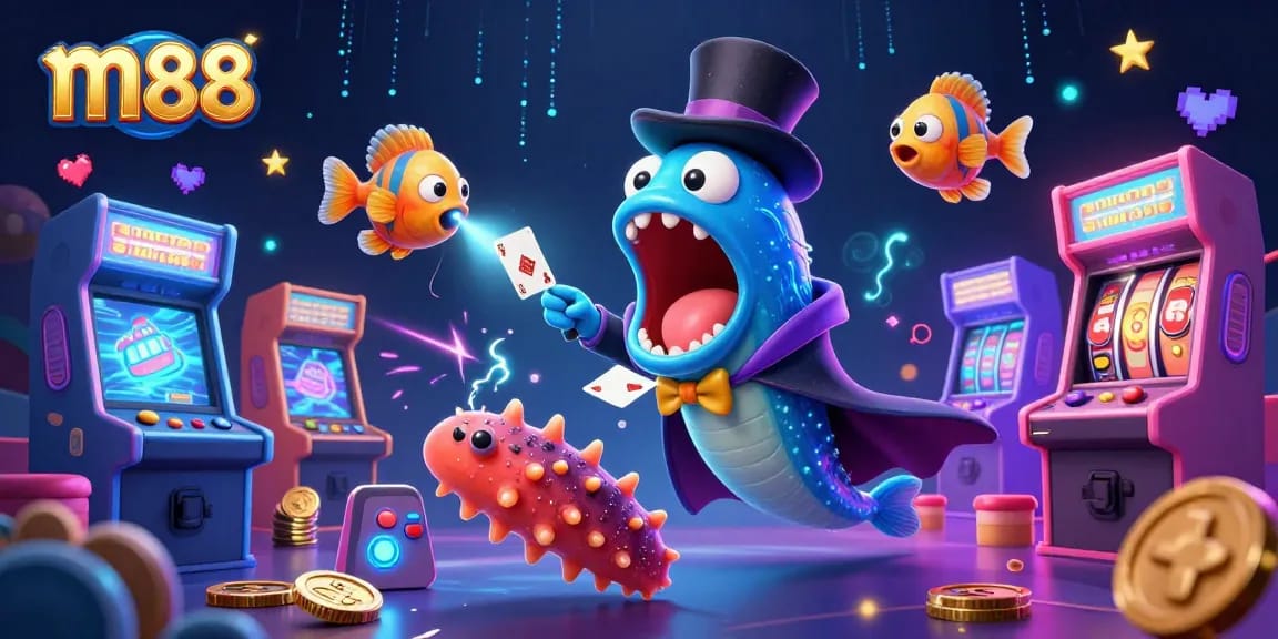 Experience thrilling action at m88 with a deep-sea magic show featuring vibrant casino elements.