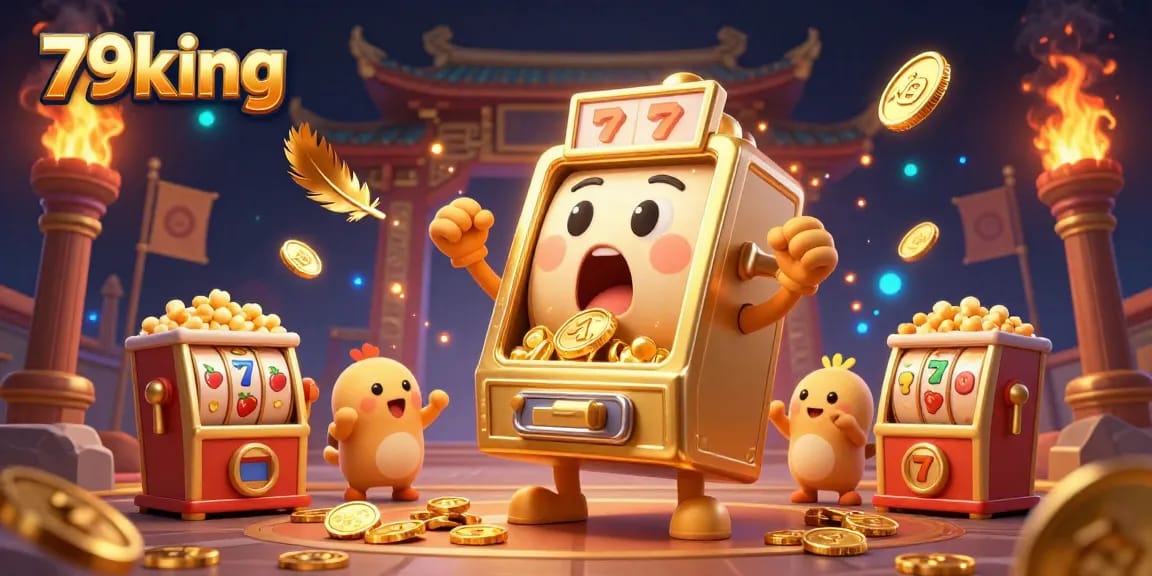 Experience thrilling jackpots with the 79king slot machine surrounded by cheers and excitement.