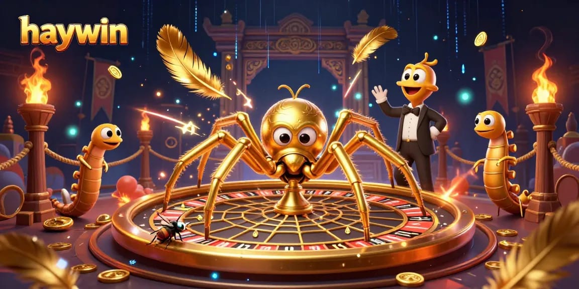 Place bets at haywin's thrilling casino with a giant roulette wheel and croupier
