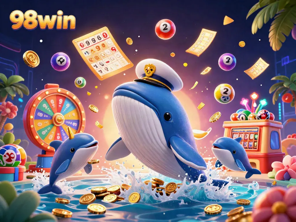 Experience exciting gameplay at 98win with vibrant characters amidst a dynamic and rewarding casino scene.