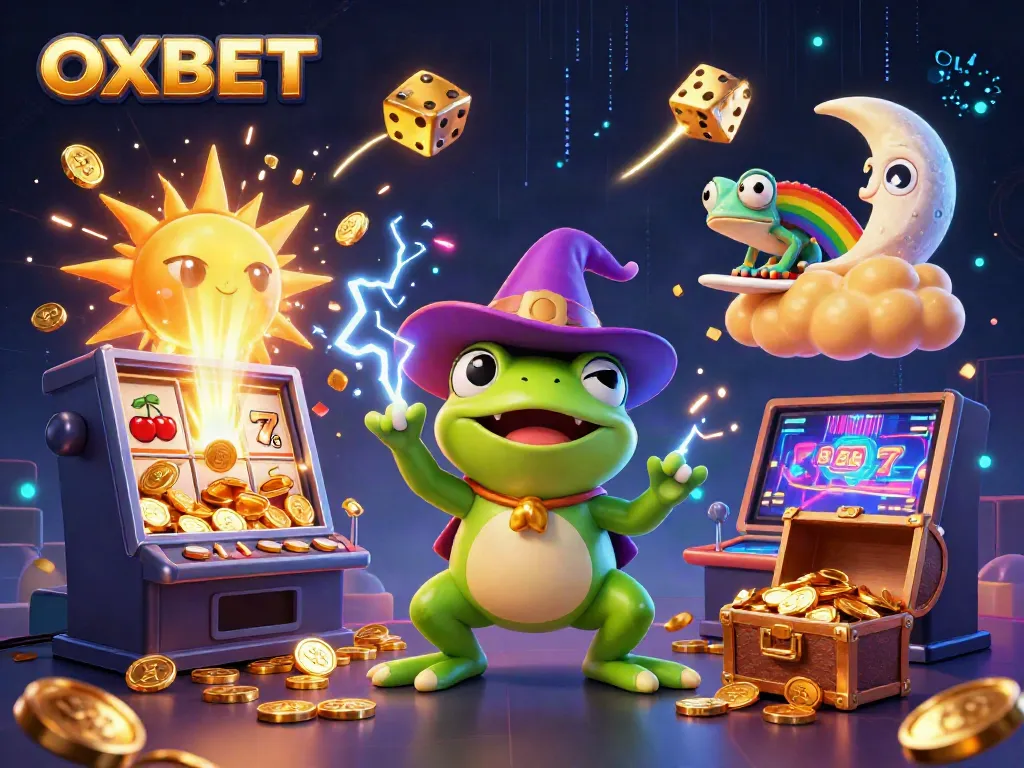 Experience the thrill of OXBET with a vibrant illustration of gaming excitement and winning potential.