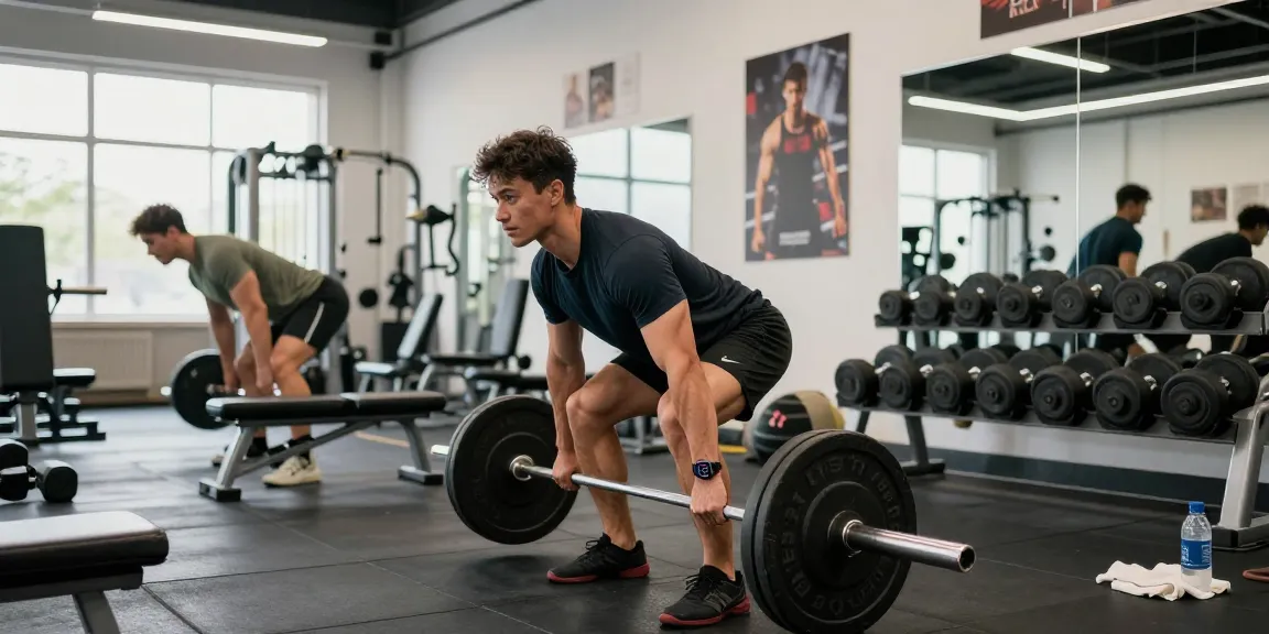 Prime Pharma Steroide verbessern die Bodybuilding-Leistung in einem dynamischen Fitnessstudio-Setting.