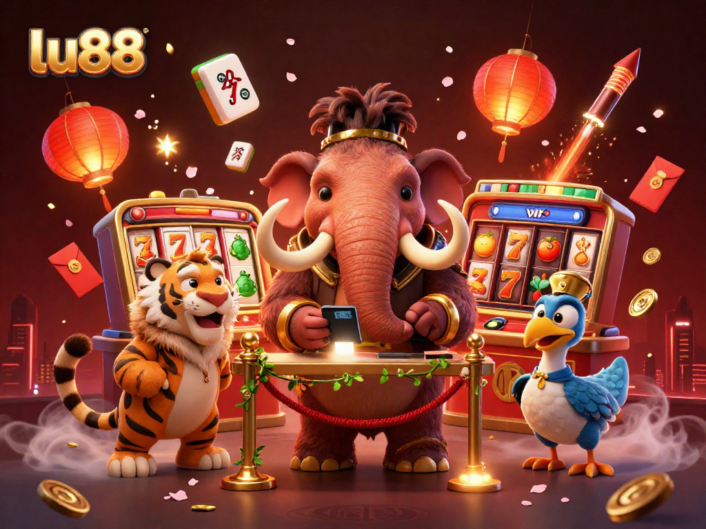 Experience exciting gameplay at lu88 with vibrant characters and casino elements in a dynamic scene