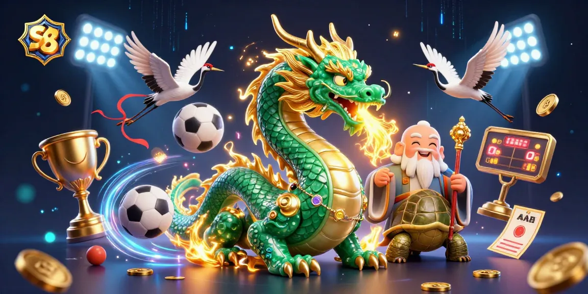 Experience thrilling action with the massive emerald dragon of s 8 in vibrant casino magic.