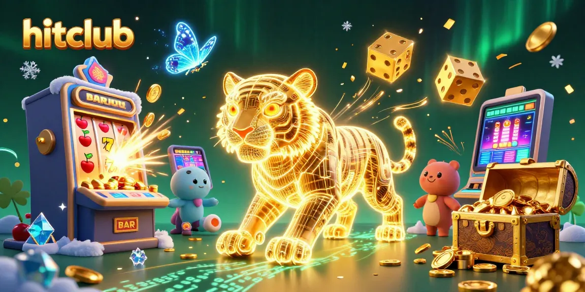Experience the hitclub thrill with a golden tiger in a dynamic casino scene
