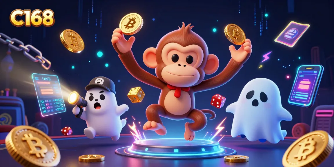 Experience the thrilling world of C168 with a poltergeist monkey and ghost-hunter exploring a haunted casino.