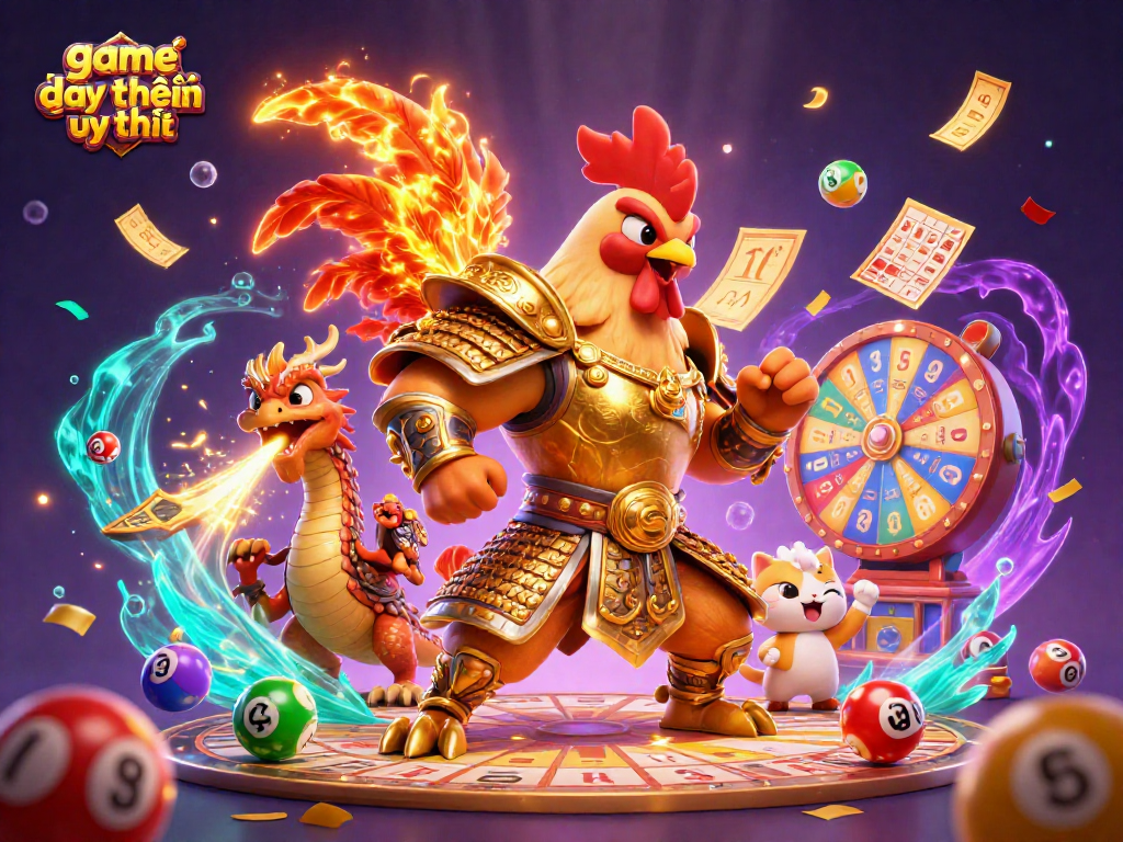 Engage with game đổi thưởng uy tín in a vibrant, interactive casino scene full of exciting characters and elements.