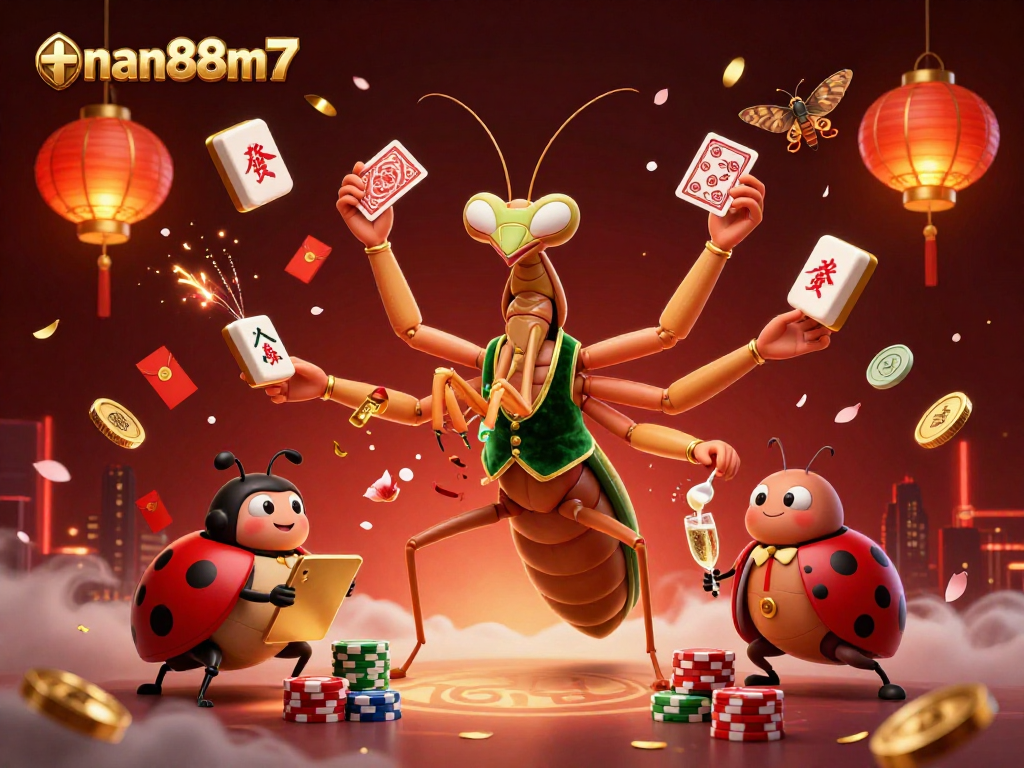 Experience the excitement of man88m7 with a vibrant scene of animated characters in an immersive casino environment.