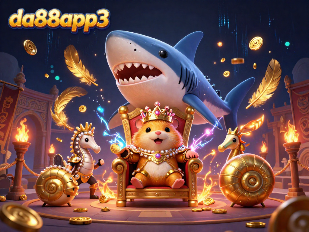Experience thrilling gameplay at da88app3 with golden hamster king and exciting casino elements.
