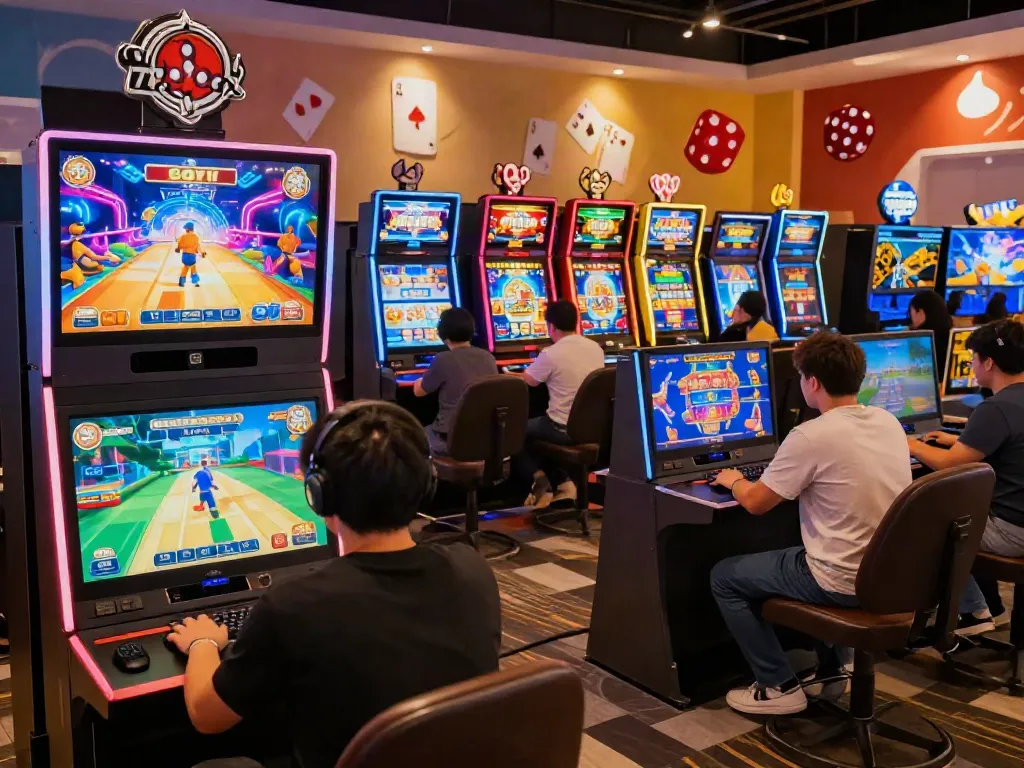 Engaging online gaming experience on Uk88 featuring players in vibrant casino environment.