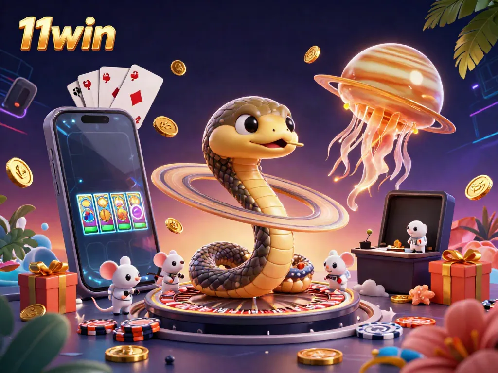 Experience thrilling gameplay at 11win as astronauts bet on a cosmic roulette wheel in a vibrant casino scene.