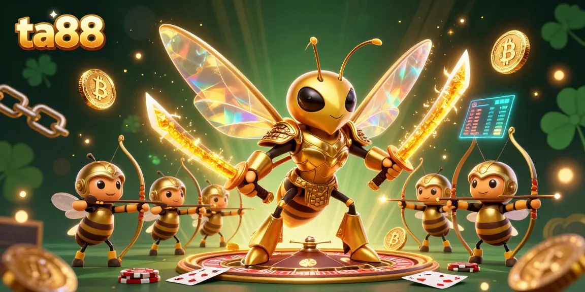 Engage with ta88 for a thrilling casino adventure featuring a samurai hornet and bee archers.