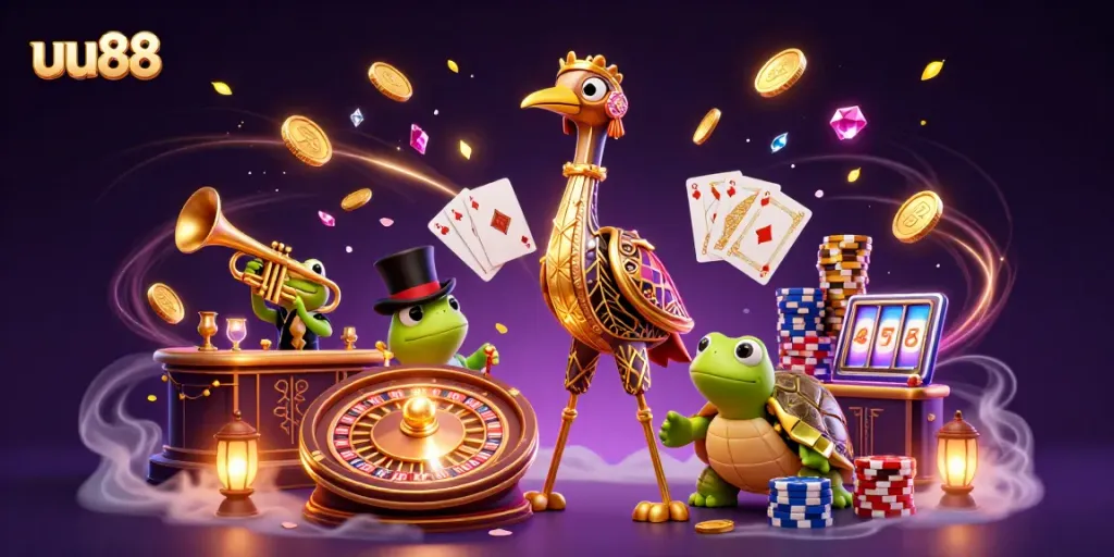 Engage with thrilling gaming at uu88 featuring lively casino characters in action.
