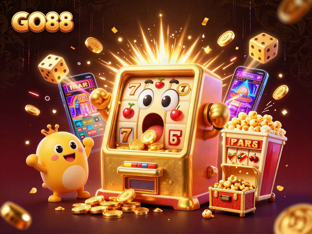 Experience thrilling wins with GO88's exciting golden slot machine jackpot celebration!