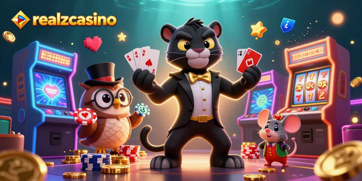 Erlebe die spannenden Slots von realzcasino mit stylischen Charakteren und bunten Spiel-Elementen.