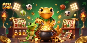 Engage in dynamic gameplay with secure Atas Login access featuring a golden salamander alchemist.