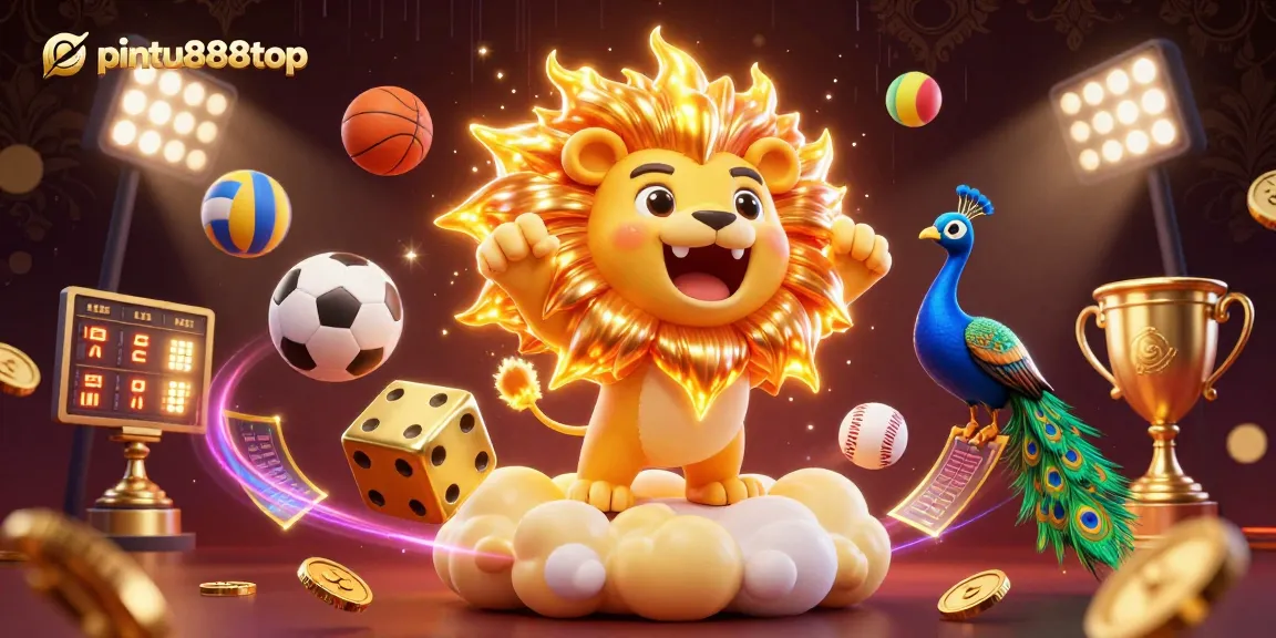 Experience thrilling gameplay at pintu888top with vibrant casino elements and charismatic characters in a dynamic scene.