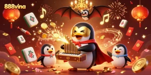 Celebrate with 888vina at the casino as the phantom penguin plays for golden rewards.